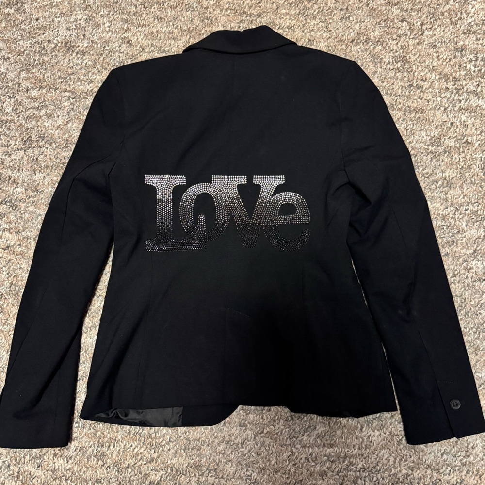 Hipchik Ombré Crystal Love black blazer